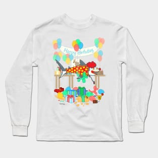 The Birthday Party Clown Shark Long Sleeve T-Shirt